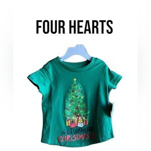 Four hearts green Christmas shirt